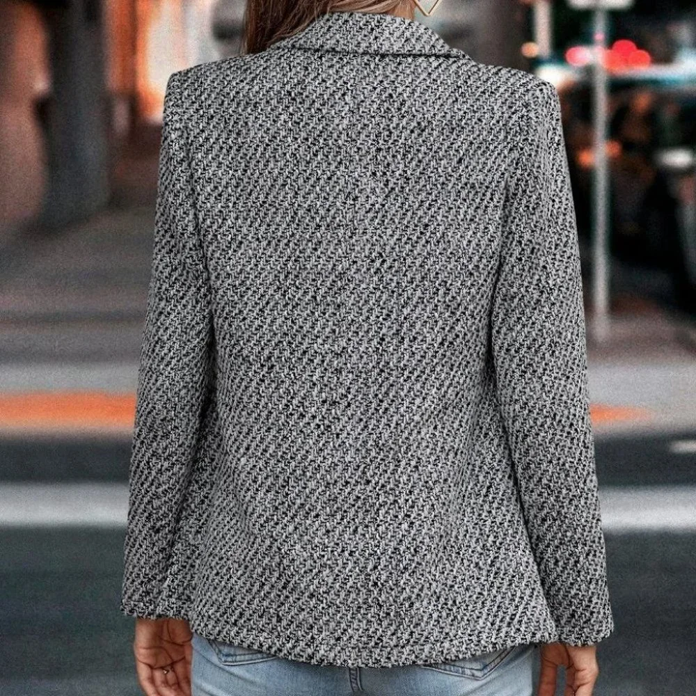 tweed blazer chic classy business - Picture 3 of 5